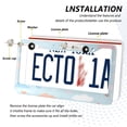 thumbnail image 3 of Aluminum License Plate Frame 2 Pack Car Exterior Accessory Car Tag Holder for Front Rear Plates Cars Decor Cute Clouds and Hearts Pattern, 3 of 7
