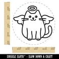 thumbnail image 2 of Cat Angel Rubber Stamp for Scrapbooking Crafting Stamping - Large 1-1/4 Inch, 2 of 7