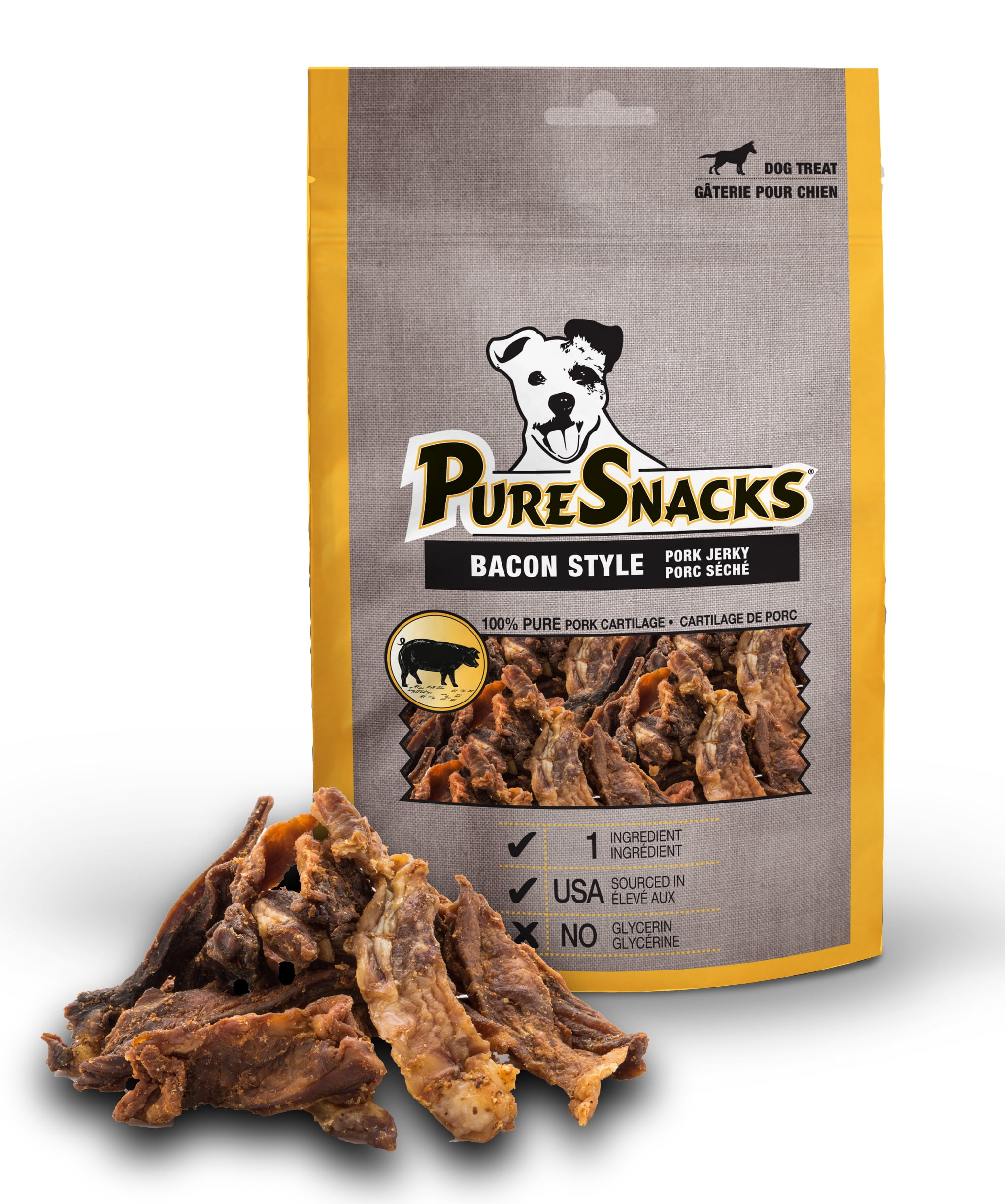 PureSnacks Bacon Jerky Dog Treats, 32 oz.