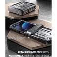 thumbnail image 4 of Poetic Spartan Case for Motorola Moto Razr + Plus 2023,[Kickstand][Hinge Protection][20FT Mil-Grade Drop Tested], Full-Body Rugged Shockproof Protective Cover with Kickstand, Metallic Gun Metal, 4 of 5