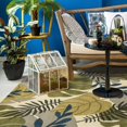 thumbnail image 2 of 3'x4' Ivory Hand Tufted Oversized Tropical Leaves Indoor Area Rug, 2 of 3