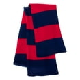 thumbnail image 1 of Sportsman Foulard en Tricot Rayée Rugby, Taille Unique, NavyRed, 1 of 2