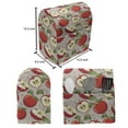 thumbnail image 5 of Fruits Lounger Chair Bag, Spring Apple Slices of Flower Leaves Healthy Food Garden Harvest Pattern, High Capacity Storage with Handle Container, Lounger Size, Green Dust Vermilion, by Ambesonne, 5 of 5