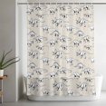 thumbnail image 5 of Vintage Dinosaur Small Stall Shower Curtain, Waterproof Shower Curtains for Bathroom, Primitive Animals Wildlife Hand-painting Beige Washable Fabric Bath Curtain for Bathtub with Hooks 36x78 Inches, 5 of 9