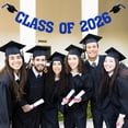 thumbnail image 6 of KUNPENG 2026 Graduation Decorations, Blue Glitter Class of 2026 Graduation Party Decorations Banner, Congrats Grad Graduation Decorations 2026 Backdrop Class of 2026 for Indoor Home Decor, Blue, 6 of 6