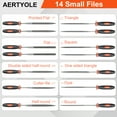 thumbnail image 6 of Metal Files, Aertyole 19PCs Metal File Set, Metal Files for Steel, 14 Needle Files with Case, Riffler File, Steel Brush, File Sets for Wood and Metal, for Metalworking & Woodworking, 6 of 9