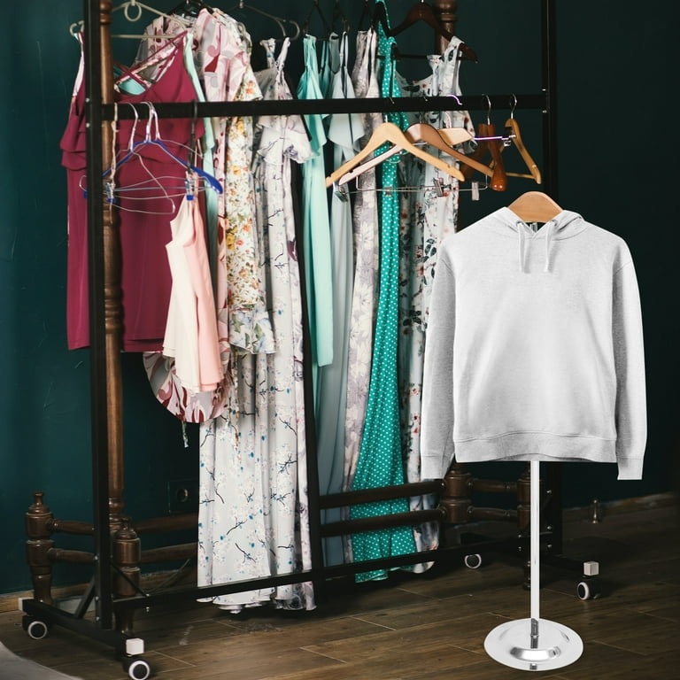 Adjustable T Shirt Display Flexible Shoulder Stand Coat Hanger Stand Hanging Clothing Display Rack for Retail