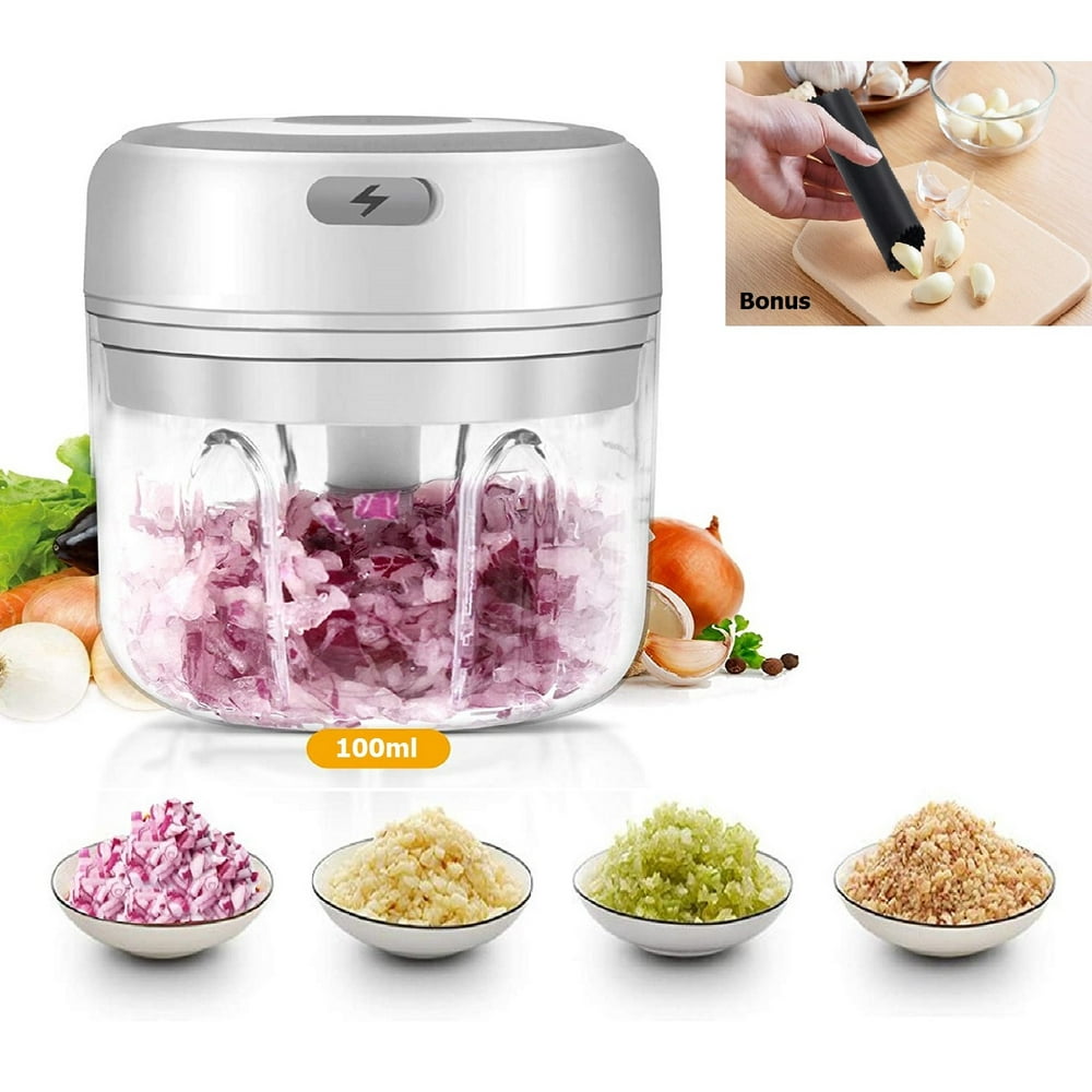 Mini Garlic Chopper Food Processor, Cordless Food Blender Mincer for