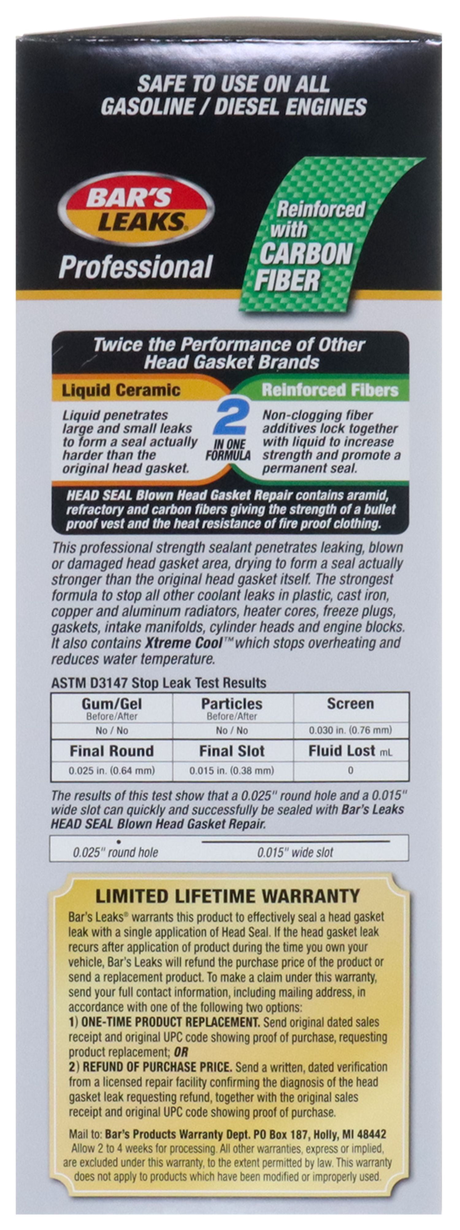 (6 pack) Bar's Leaks Head Seal Blown Head Gasket Repair, Automotive Additive, 33.8 oz