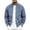 Light Blue, variant on FRSASU Men's Suede Bomber Jacket Zip‑Up Stand Collar Long Sleeve Casual Lightweight Outerwear with Side Pockets Red