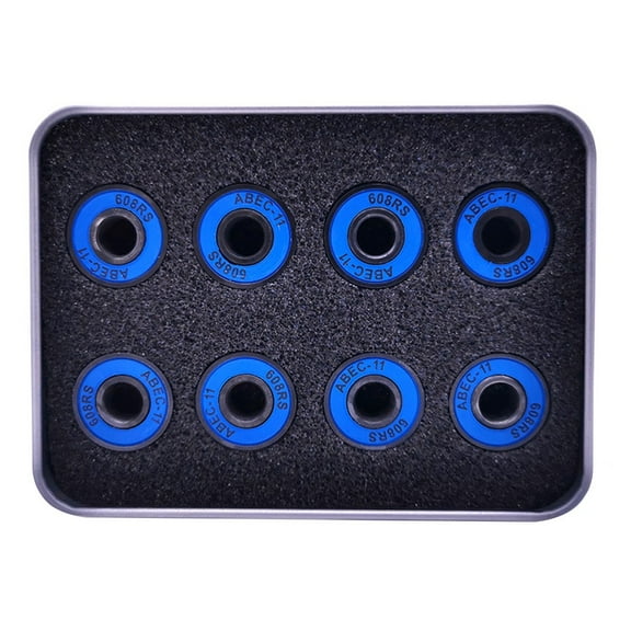 8 Pcs Skateboard Bearings 608Rs Abec-11 Integrated Spacer Longboard Bearing Fangkenuo