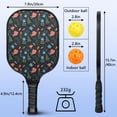 thumbnail image 4 of Pickleball Paddles Set,Pioneer Flower Floral Print Pattern Fiberglass Surface Pickleball Racket Set with 2 Indoor Outdoor Pickleball Balls and Pickleball Bag,Pickle-ball Equipment, 4 of 6
