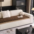 thumbnail image 3 of HUGNEO 28"x28" Plush Textured Sofa Seat Cushion, Non Slip Backing Couch Slipcover, Machine Washable Furniture Protector, Dark Coffee, 3 of 13