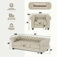 thumbnail image 2 of Morden Fort Sofa Set for Living Room Furniture Chair and Couch 2 Pieces Fabric Beige, 2 of 9