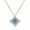 1 Karat Blue, variant on 925 Sterling Silver Royal Blue Moissanite Necklace