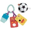 Fisher-Price Just for Kicks Newborn Gift Set of 3 Soccer-Themed Rattle Teether and Crinkle Toys for Infant Sensory Play