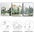 thumbnail image 6 of Framed Canvas Wall Art, 3 Piece (12inX16in), Birds with Misty Forest Pine Print Artwork Prints Picture Wall Decor, Perfect for Living Room Office Bathroom Home Farmhouse Paintings., 6 of 6