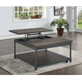 thumbnail image 4 of Steve Silver Prescott Metal Lift-Top Square Coffee Table, Smokey Oak and Black, 4 of 7