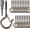 Copper, variant on PETGLE 36 PCS Q-Hanger Hooks with Safety Buckle, Windproof Screw Hooks for Outdoor String Lights Hanging Christmas Lights, Plants, with 1 Wing Nut Driver