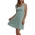 thumbnail image 3 of Women's Summer Dress 2025 A-Line Sleeveless Casual Sundress with Pockets Floral/Solid Frock, 3 of 6
