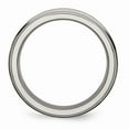 thumbnail image 2 of Grey Titanium Ring Band Wedding Grooved Comfort Edge 6mm Satin and Polished, 2 of 6