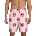 thumbnail image 1 of Balery Pig Noses Pantalones cortos de pijama de punto de algodón para hombre con cinturilla y bolsillos-Small, 1 of 6