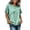 Mint Green, variant on Cotton Linen Short Sleeve Shirts for Women Ripped Fringe Crew Neck Blouses Comfort Fashion Solid Color T-Shirts White XXL