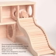thumbnail image 4 of Hamster Climbing Ladder Toy, Beech Birch Wood Wave Structure Climbing Tool Anxiety Reduction Interactive Bridge for Small Animals, 4 of 7
