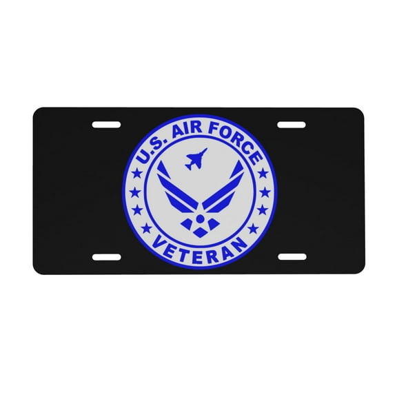 U.S. Air Force Veteran License Plate 6x12 Inch Thickening Aluminum Metal Decorative License Plates, Universal Fit For Trucks, Suvs, Vehicles