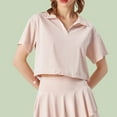 thumbnail image 2 of Bvxeep Women's Shirt Solid Color Collared Short Sleeve, 2 of 6