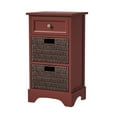 thumbnail image 3 of Bedroom Storage End Table with 1 Drawers and 2 Baskets, Side Tables Living Room - Multicolor, 3 of 8