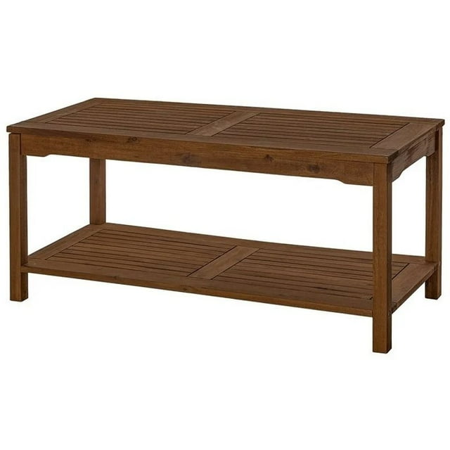 WE Furniture Solid Acacia Wood Patio Coffee Table