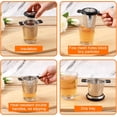 thumbnail image 4 of 2pcs Tea Strainers for Loose Tea, Stainless Steel Tea Infuser Mesh Basket Filter Diffuser Holder with Double Handle Large Capacity Tea Steeper for Teapots, Cups, Mugs (Black), 4 of 7