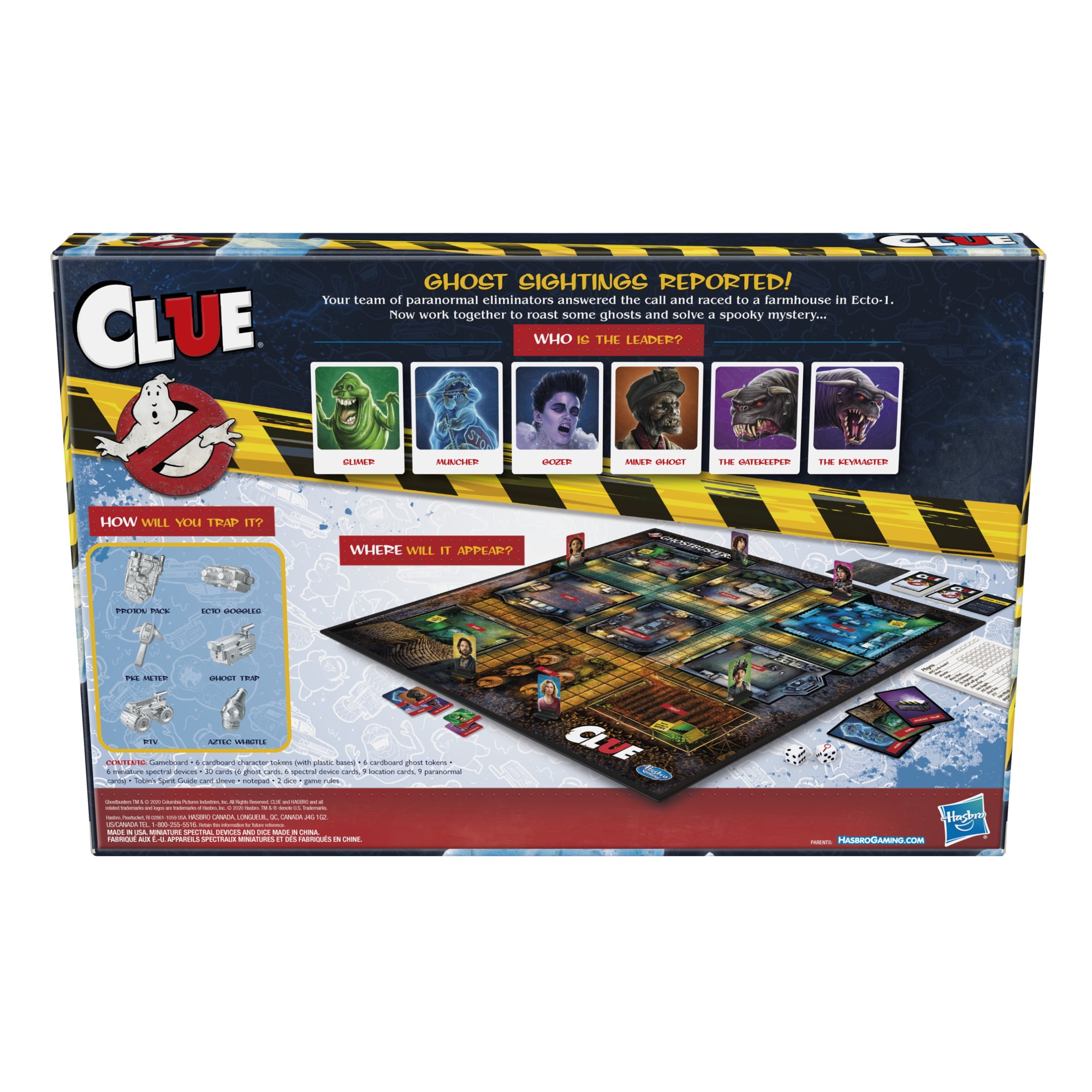 Clue: Ghostbusters Edition Game, Cooperative Board Game for Kids Ages 8 and Up