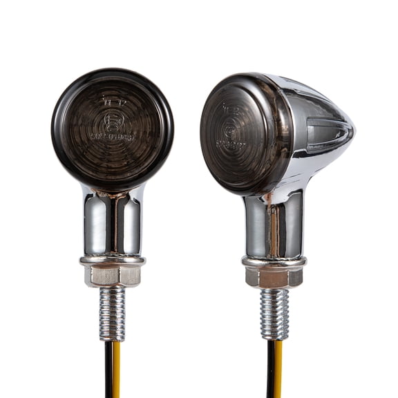 Motorcycle Bullet LED Turn Signals Light Retro Turn Indicators Blinkers For Cafe Racer Motorbike
