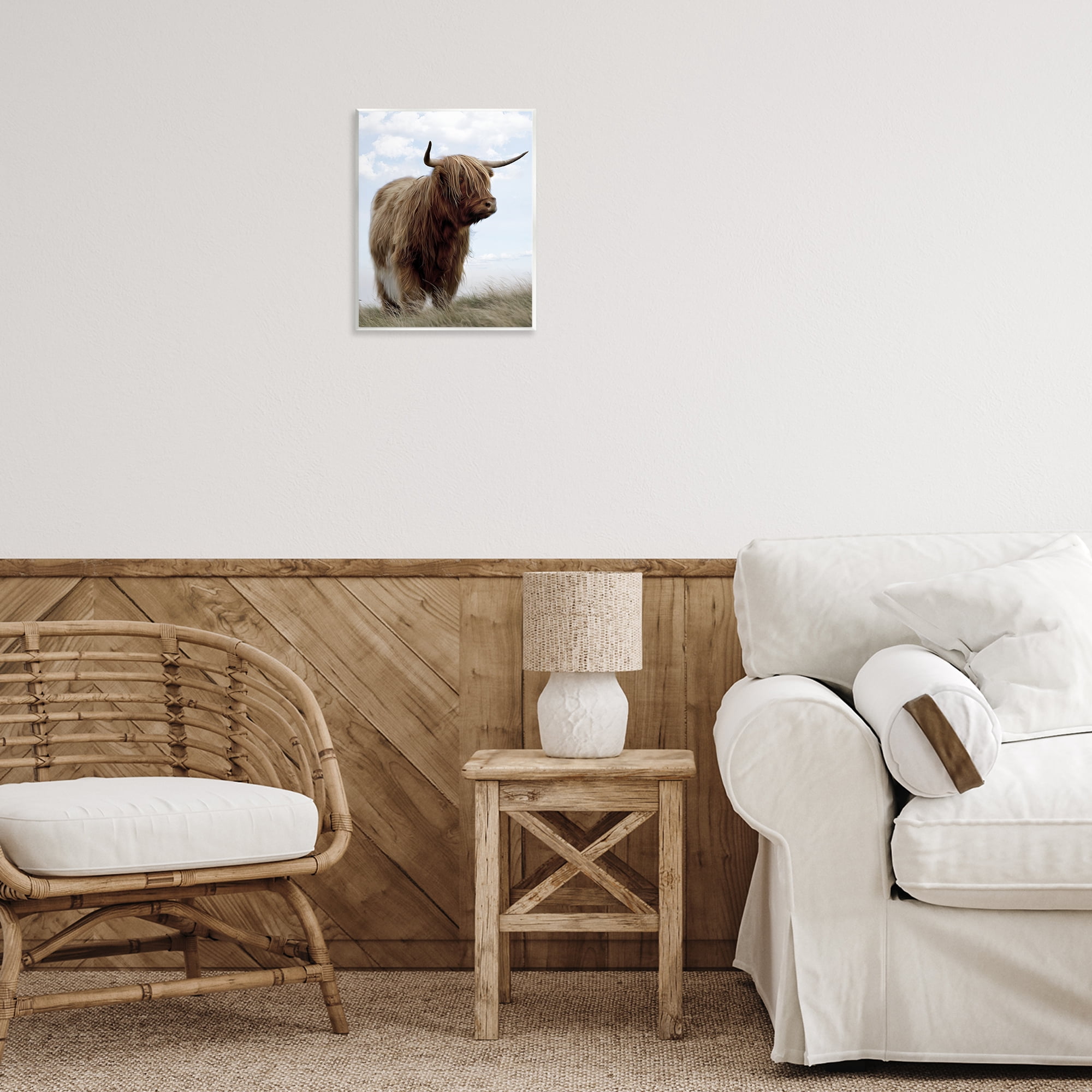 Stupell Industries Restful Look Highland Cattle Wall Plaque Art, design by Marcus Prime