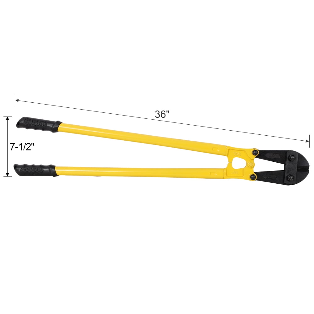 36" Heavy-Duty Medium Bolt Cutter for Fence, Steel Wire, Chain, Screws, Rivets &Padlocks, Ergonomic Soft Rubber Grip Handle