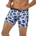 thumbnail image 2 of Sigee Blue Ink Flowers for Men's Boxer Briefs,Moisture Wicking and Breathable Small, 2 of 9