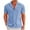 Blue, variant on Mens Short Sleeve Cuban Guayabera Shirt Casual Summer Beach Button Down Shirts for Men T-Shirt Black L