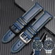 thumbnail image 5 of Correa de reloj de cuero genuino + caucho de silicona para Citizen Blue Angel AT8020 Sky Eagle JY8078 8035, pulsera de 22 mm y 23 mm, color negro, 5 of 5