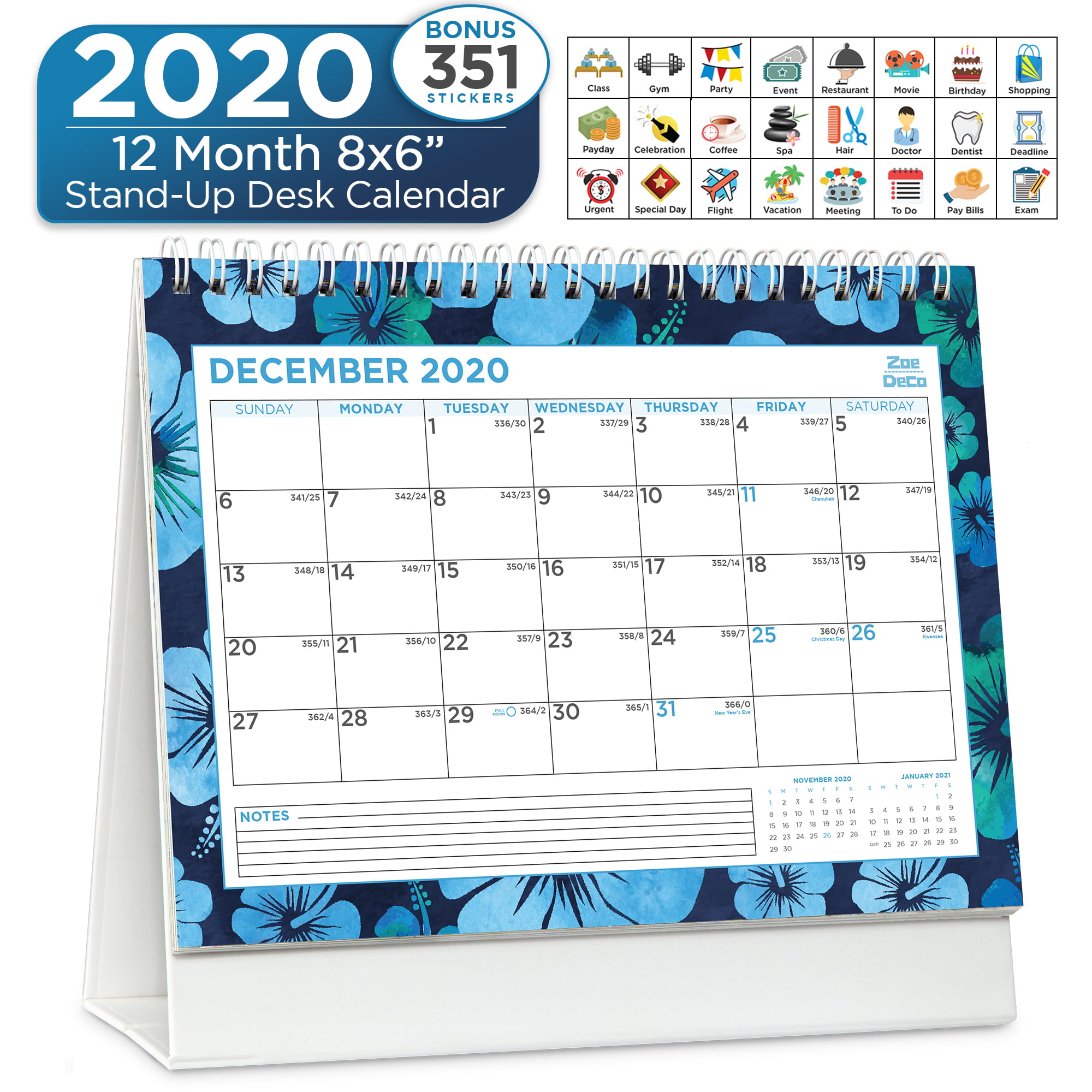 2020 Years Calendar Year Monthly Tent Style Flip Calendar,Standing Desk Calendar 