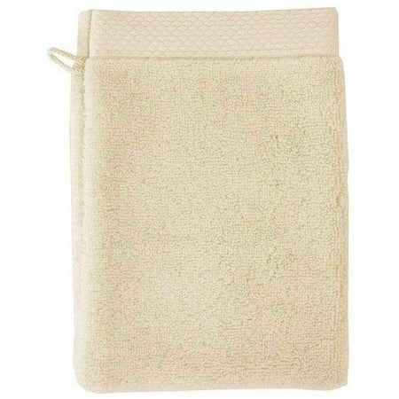 Garnier-Thiebaut Set of 2 Luxuriously Soft Cotton European Shower/Wash Mitts (Gants De Toilette) Angora (Soft Light Beige) Elea Collection