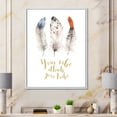 thumbnail image 2 of Designart 'Your Vibe Attracts Your Tribe Ethnic Feathers II' Bohemian & Eclectic Framed Canvas Wall Art Print, 2 of 5