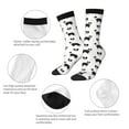 thumbnail image 3 of Rateoe Border Collie Dog for Women Casual Calf Socks - Cute Crew Socks - Thin Soft Above Ankle Socks Size 5-11, 3 of 6