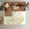 thumbnail image 3 of Neutral Tropico No. I Washable Leaf Art Area Rug size 8'x10', Power-loomed, Heavenly Softness with Non-Slipping Backing, 3 of 7