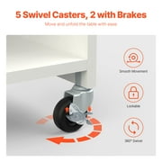 KFFKFF Sewing Table & Desk, Versatile Tailoring Machine Stand with Streamlined Design, Casters, Racks, Organizing Bins, Timber Dowels, and Magnetized Entrances, Tailoring Workstation Cabinet