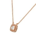 thumbnail image 2 of 925 Sterling Silver White Clear CZ Womens Cushion Pendant Necklace, 2 of 4
