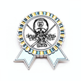 thumbnail image 1 of Esqueleto espada ninja negro numero 16 Insignia broche Medalla ganadora, 1 of 3