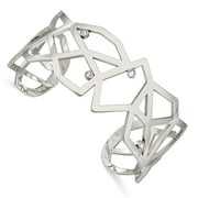 Primal Steel Stainless Steel Polished with Crystal from Swarovski Geometric Bangle