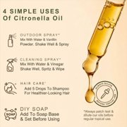 TRATAK ORGANICS Citronella Essential Oil – Huge 118 ML – 100% Pure and Natural – Premium Grade Essential Oil for Diffuser and Aromatherapy, Skin, Massage, Candle and Soap Making Fragrance